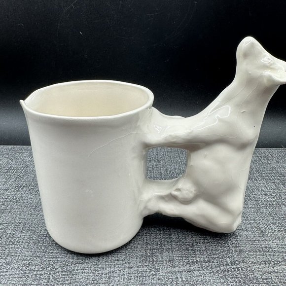 Vintage Ceramic Cow Milk Pitcher Creamer Jug Country Cow Decor Farmhouse Rare - Picture 2 of 9